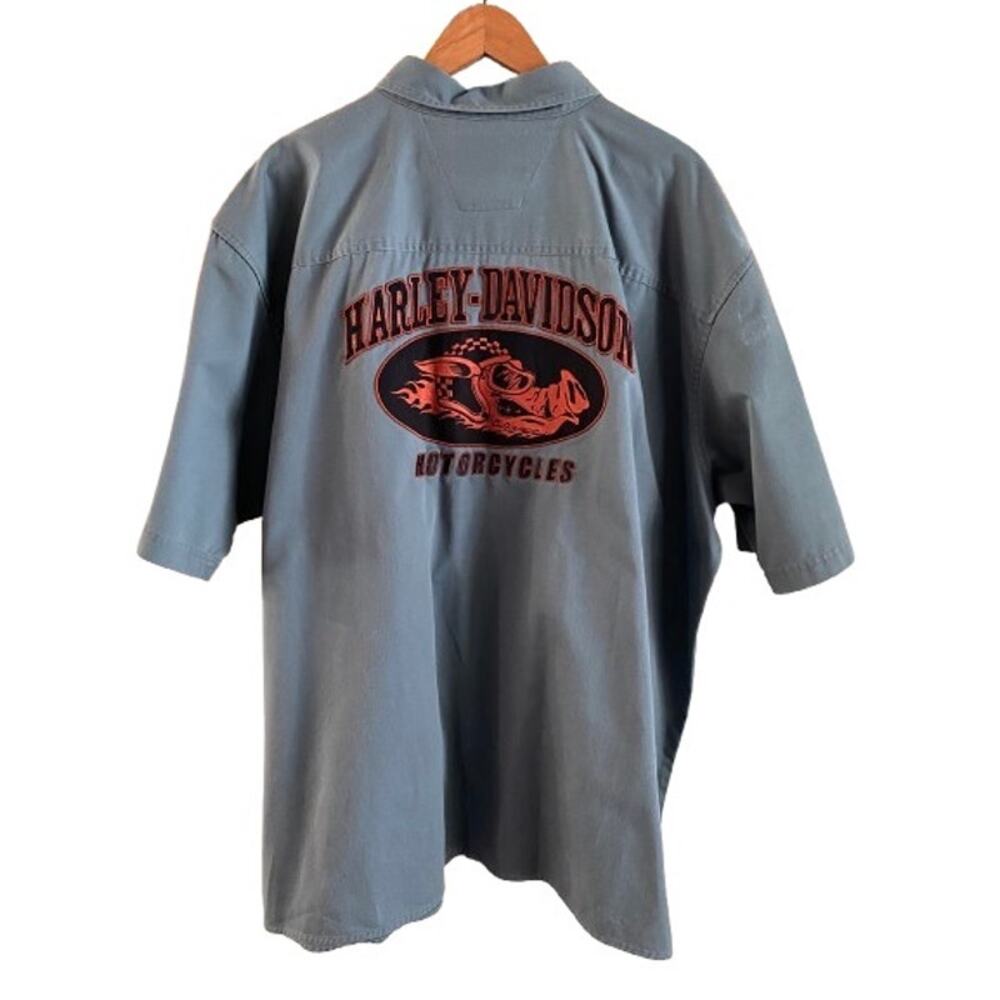 Harley Davidson Y2k Patchwork Hog Motorcycle Butt… - image 1